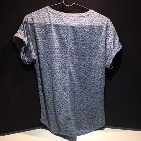 L.L. Bean V-Neck Short Sleeve Top - Medium, Bluish Purple - Picture 3 of 7